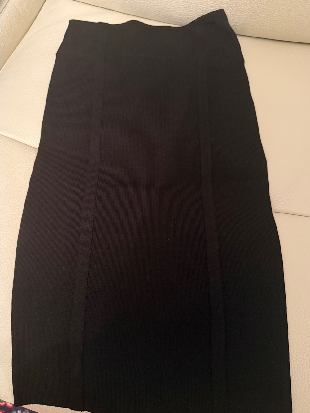 BCBGMaxAzria Black Ribbed Pencil Skirt